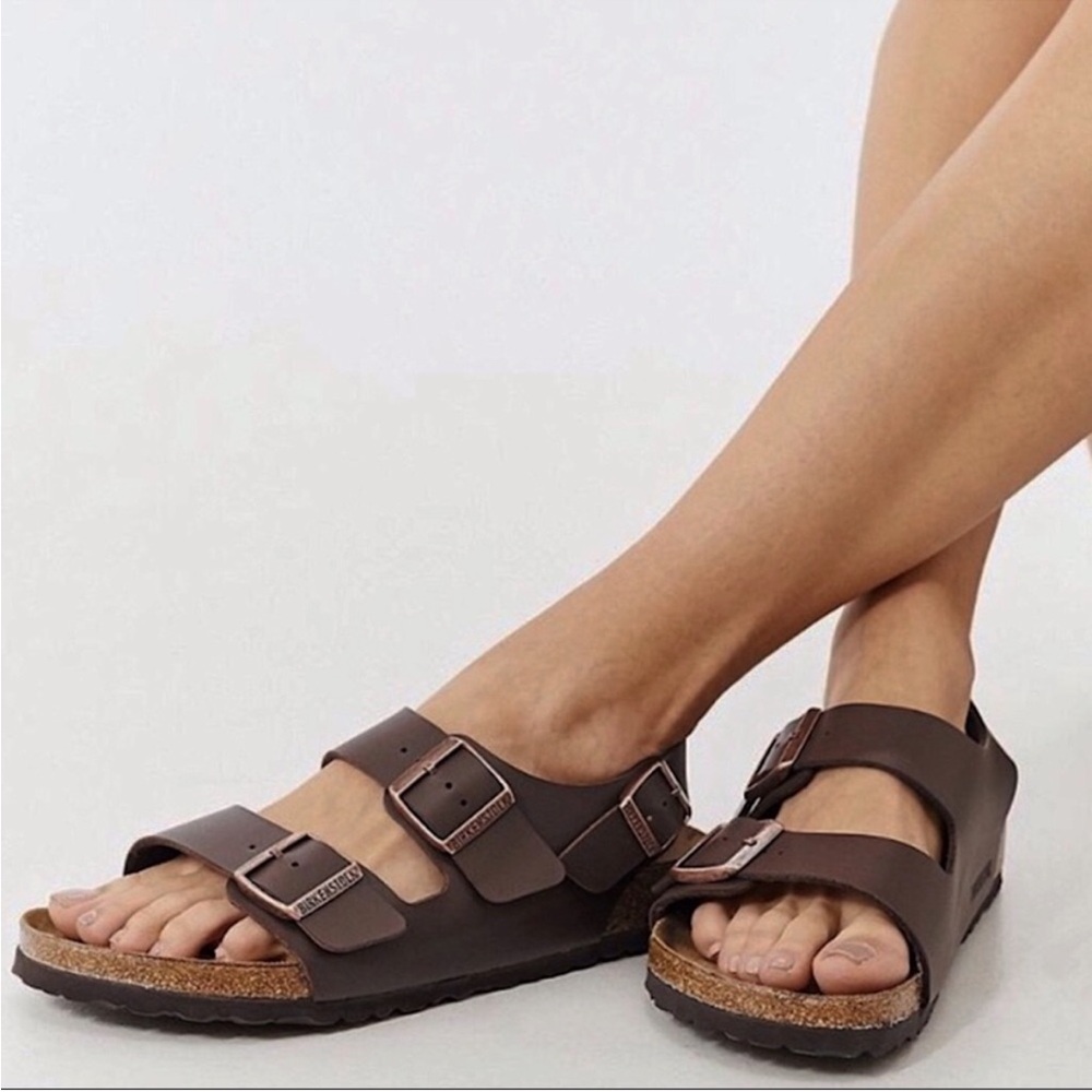 Birkenstock Women's Brown Arizona Three-Strap Sandals